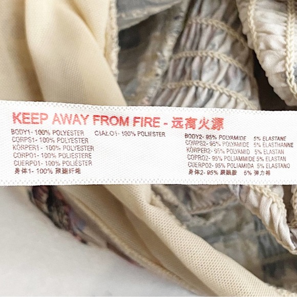 Free People Ivory Brunch Date Bodysuit in Ivory Combo New With Tags - Picture 7 of 10